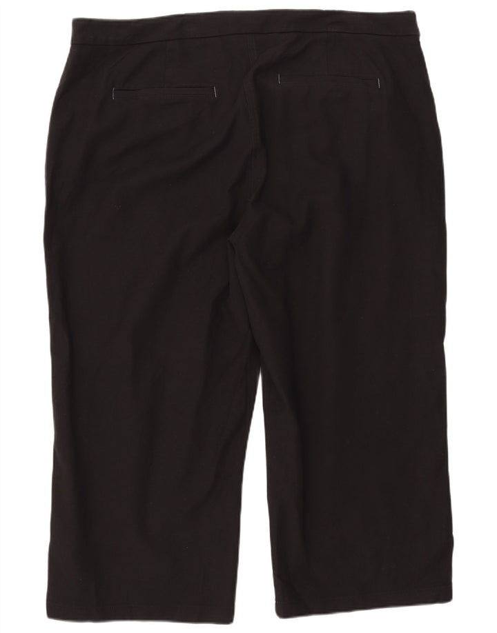 White Stuff Pantaloni Capri pentru femei UK 22 3XL L44 L24 Bumbac negru