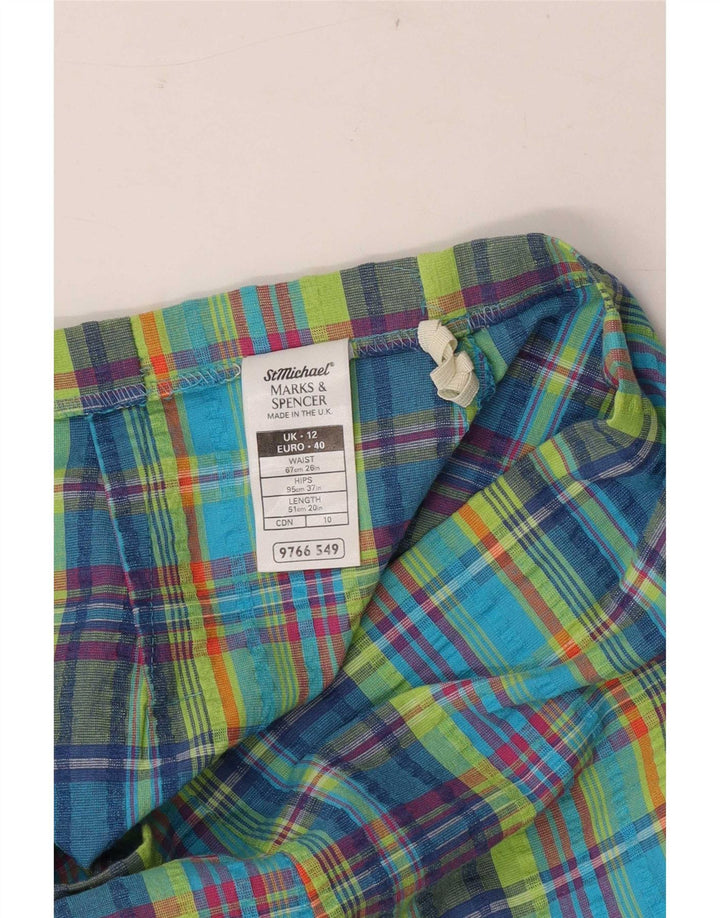 Fusta creion pentru femei Marks & Spencer UK 12 Medium W26 Check multicolor
