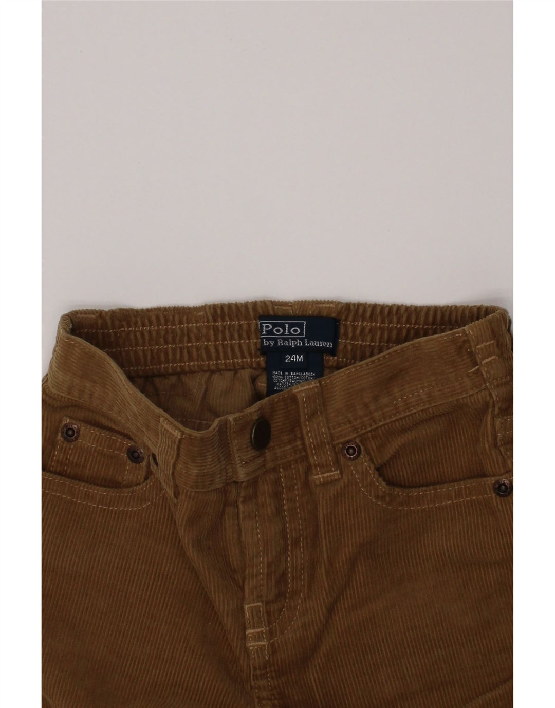 POLO RALPH LAUREN Pantaloni din velur pentru bebelusi 18-24 luni W20 L13 maro