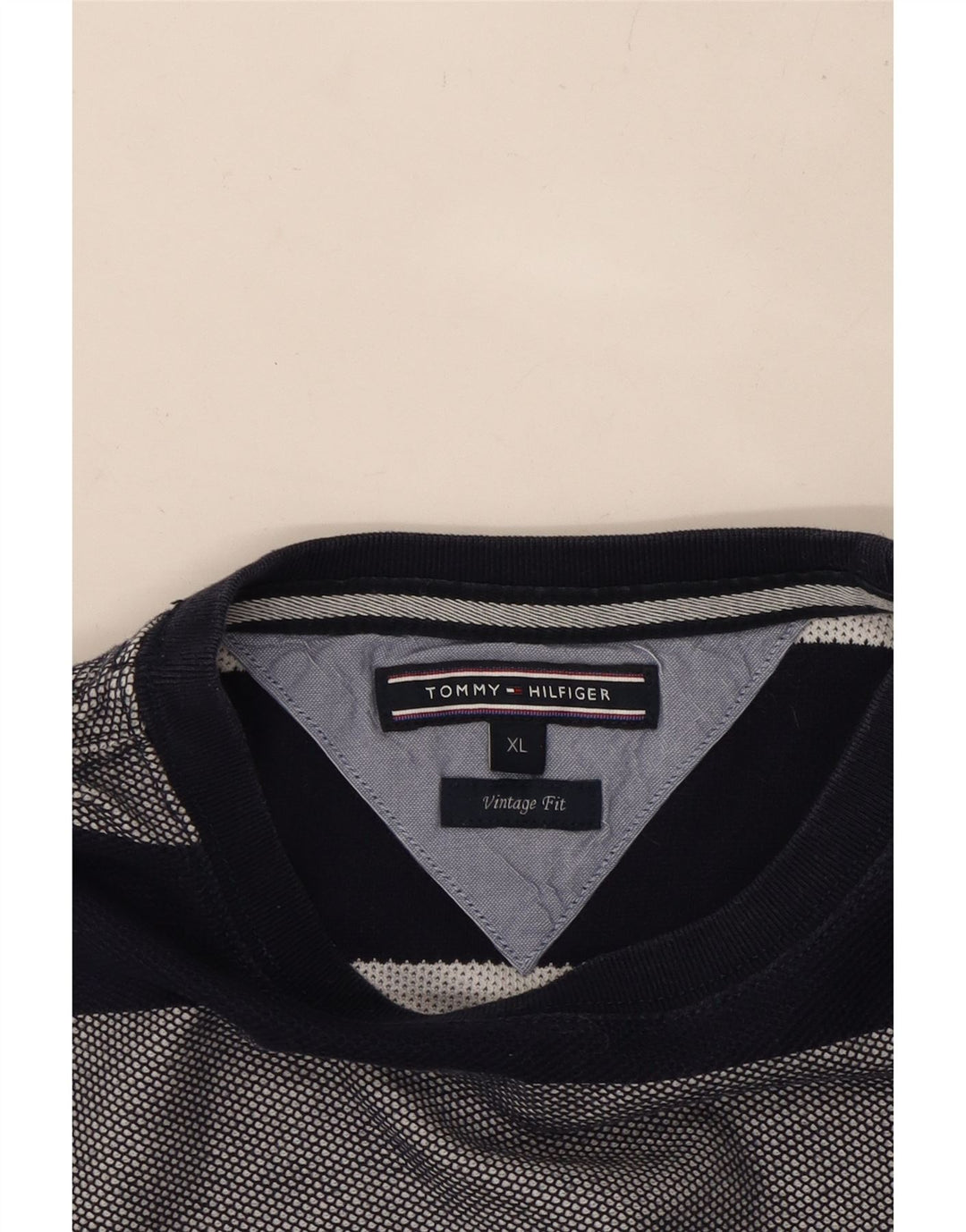 Pulover pentru femei TOMMY HILFIGER Pulover cu decolteu triplu UK 18 XL Bleumarin