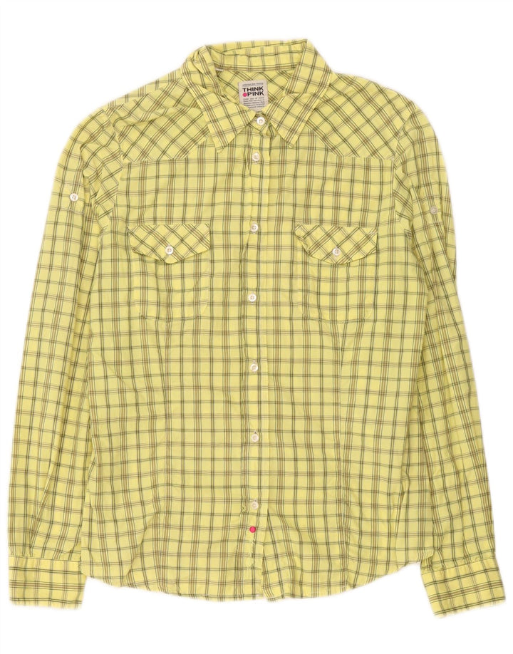 Cămașă pentru femei Think Pink UK 14 Medium Yellow Check