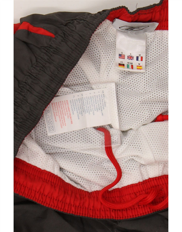 Pantaloni de trening grafic pentru bărbați REEBOK, poliester, gri mic