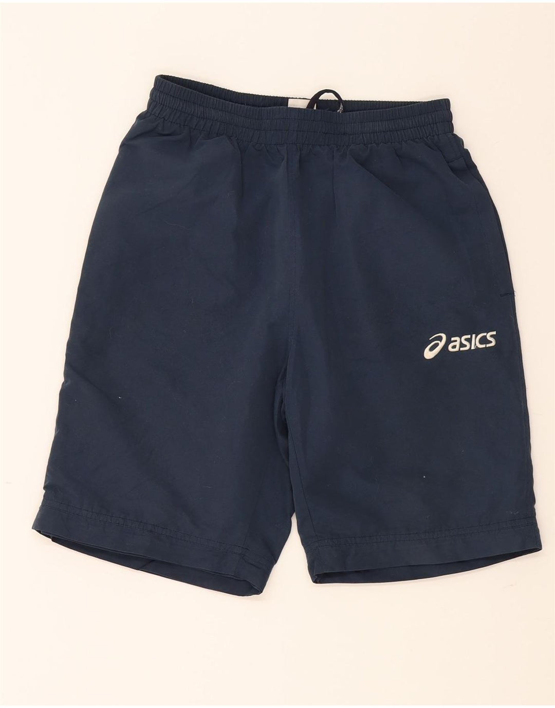 ASICS Mens Sport Shorts Small  Navy Blue Polyester Vintage Asics and Second-Hand Asics from Messina Hembry 