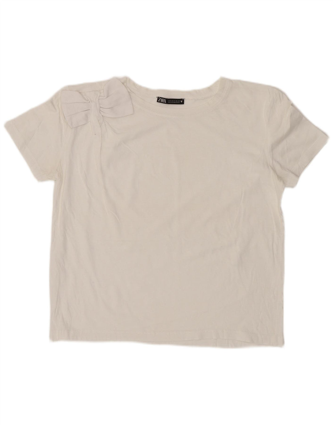 Tricou Crop pentru femei Zara UK 10 Small White