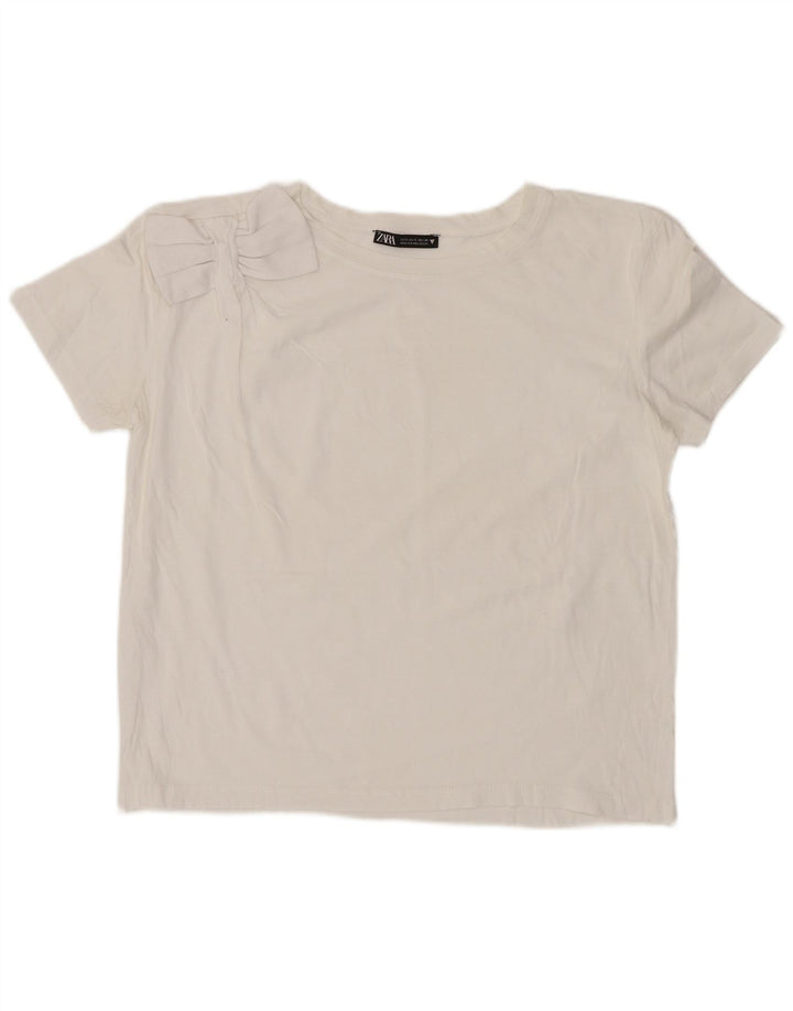 Tricou Crop pentru femei Zara UK 10 Small White