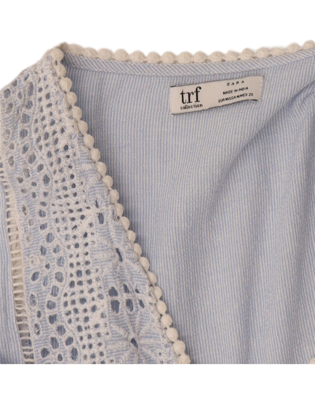 Rochie Trafaluc pentru femei Zara UK 12 Medium Blue Pinstripe