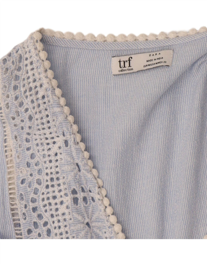 Rochie Trafaluc pentru femei Zara UK 12 Medium Blue Pinstripe