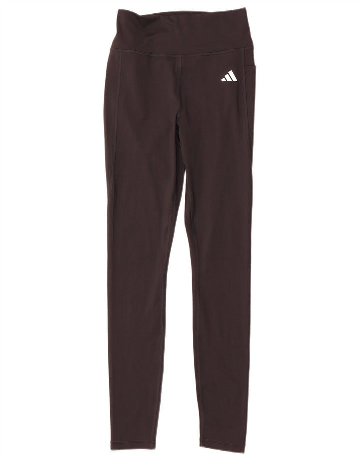Leggings pentru femei Adidas Tight Fit UK12/ 14 Poliester mediu negru