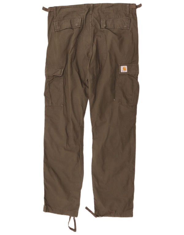 Pantaloni Carhartt Bărbați Drepți L32 L32 Kaki Check Bumbac