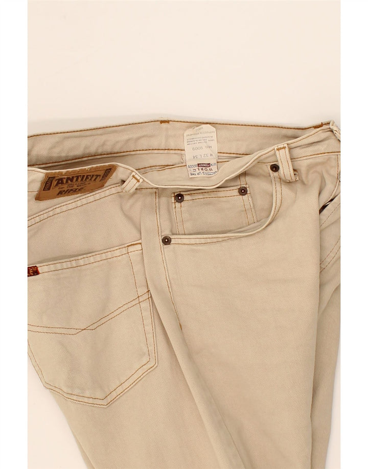RIFLE Mens Straight Jeans W32 L30 Beige Cotton Vintage Rifle and Second-Hand Rifle from Messina Hembry 