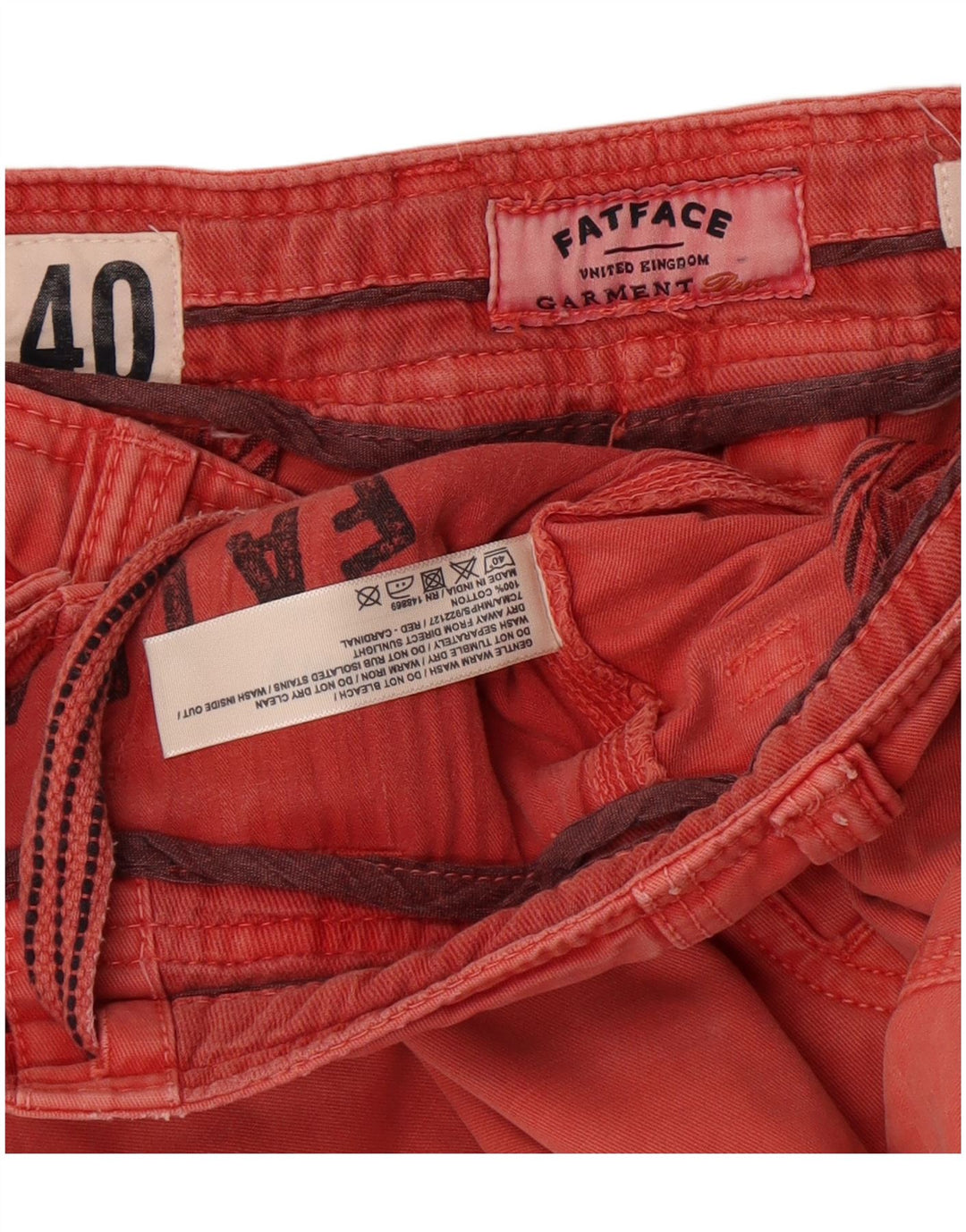 Pantaloni scurți chino pentru bărbați Fat Face W40 XL, bumbac roșu