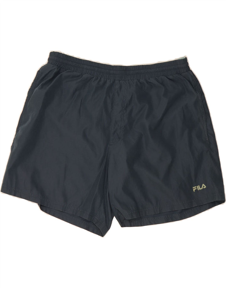 FILA Mens Sport Shorts XL  Navy Blue Vintage Fila and Second-Hand Fila from Messina Hembry 