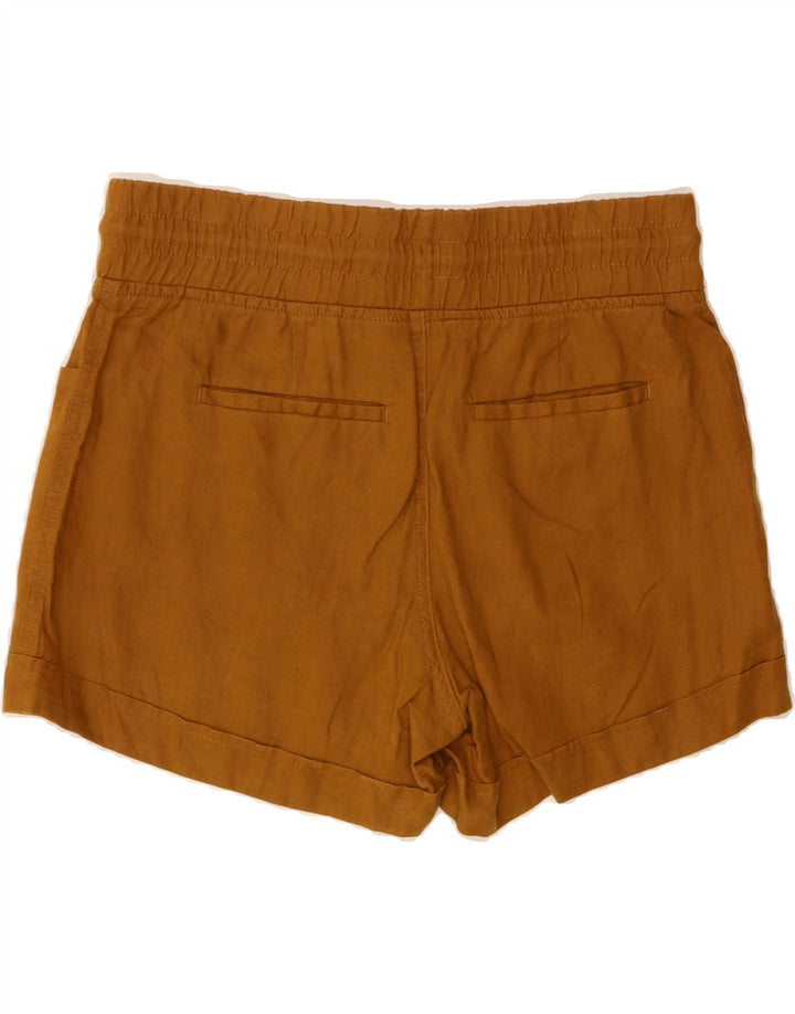 ATHLETA Womens Casual Shorts US 6 Medium W32  Brown Linen Vintage Athleta and Second-Hand Athleta from Messina Hembry 