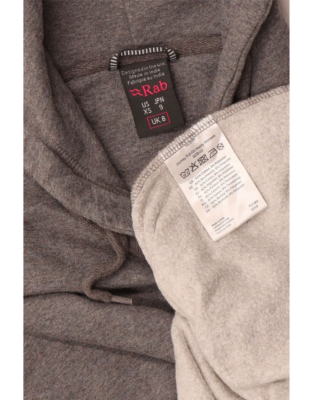 Pulover Rab pentru femei, UK 8, bumbac, gri mic
