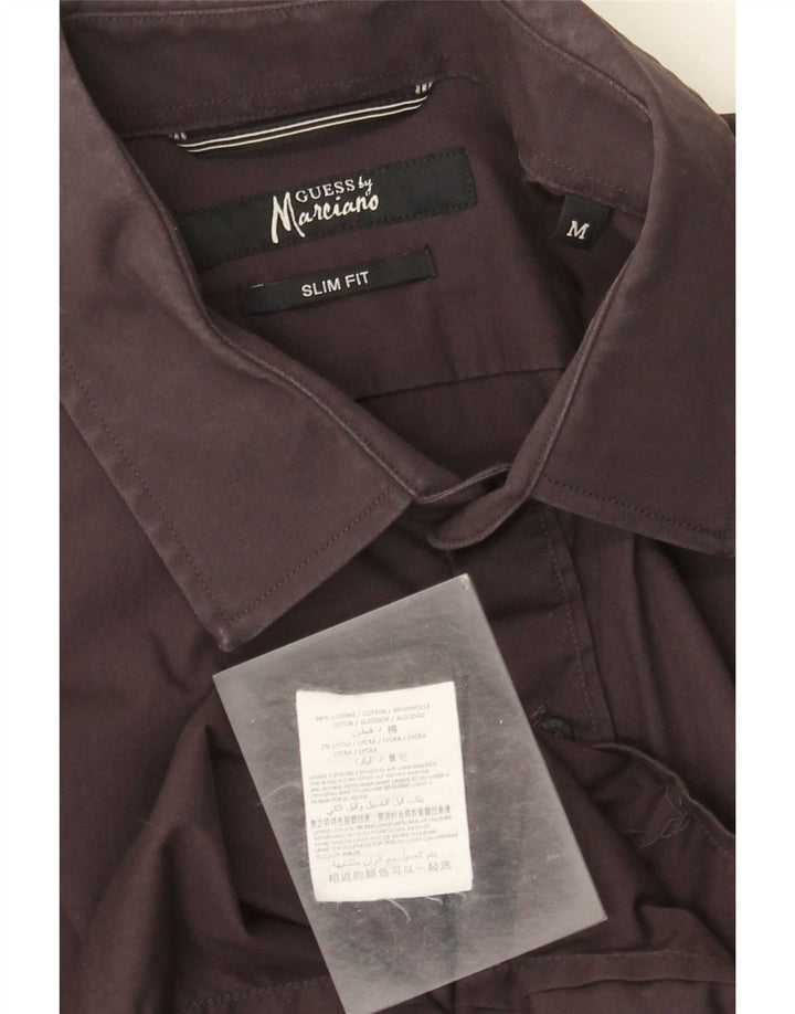Cămașă formală pentru bărbați Guess By Marciano, bumbac maro mediu
