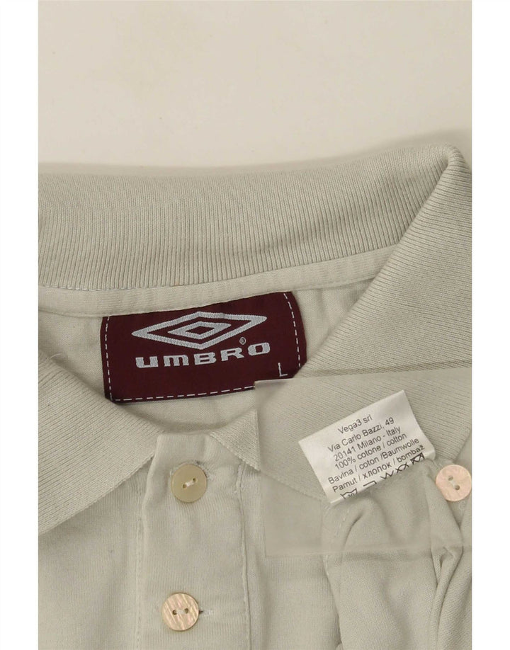 Tricou polo Umbro pentru bărbați, mare, gri, bumbac
