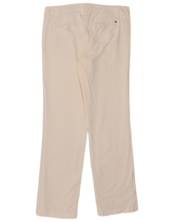 Pantaloni chino drepți pentru femei Tommy Hilfiger US 8 Medium W32 L31 Alb