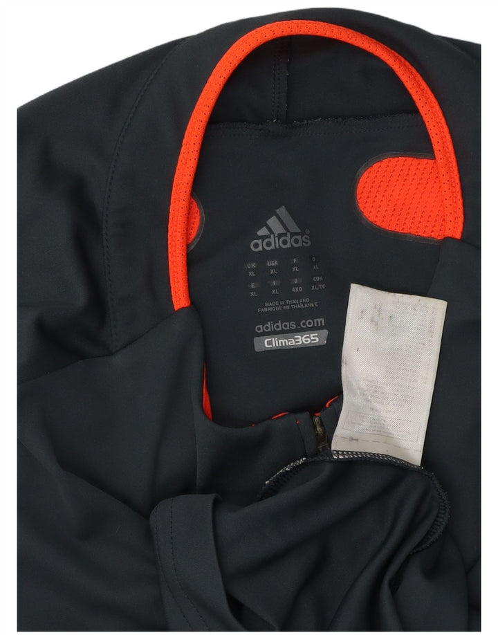 Trening pentru bărbați Clima 365 Zip Neck Pullover Top XL Gri Colorblock