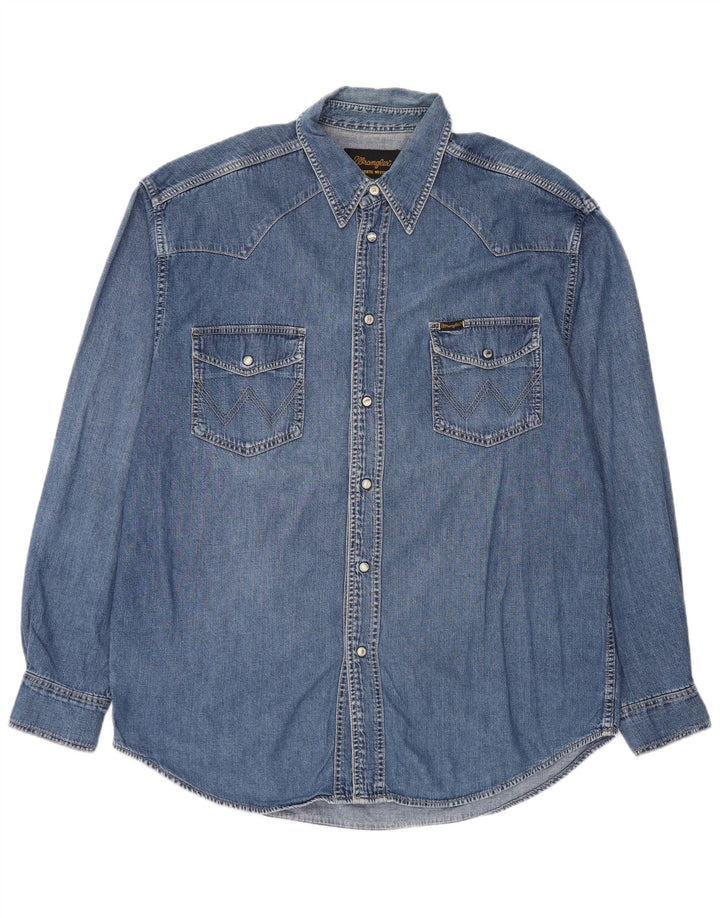 Cămașă din blugi pentru bărbați Wrangler, bumbac XL, albastru