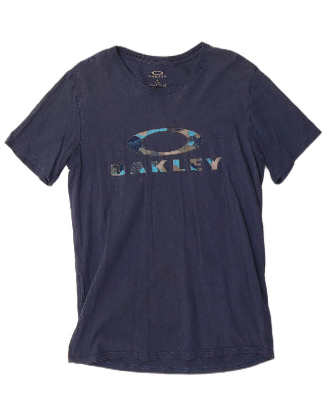 Tricou cu grafică Oakley pentru bărbați, cu croială normală, top mediu bleumarin