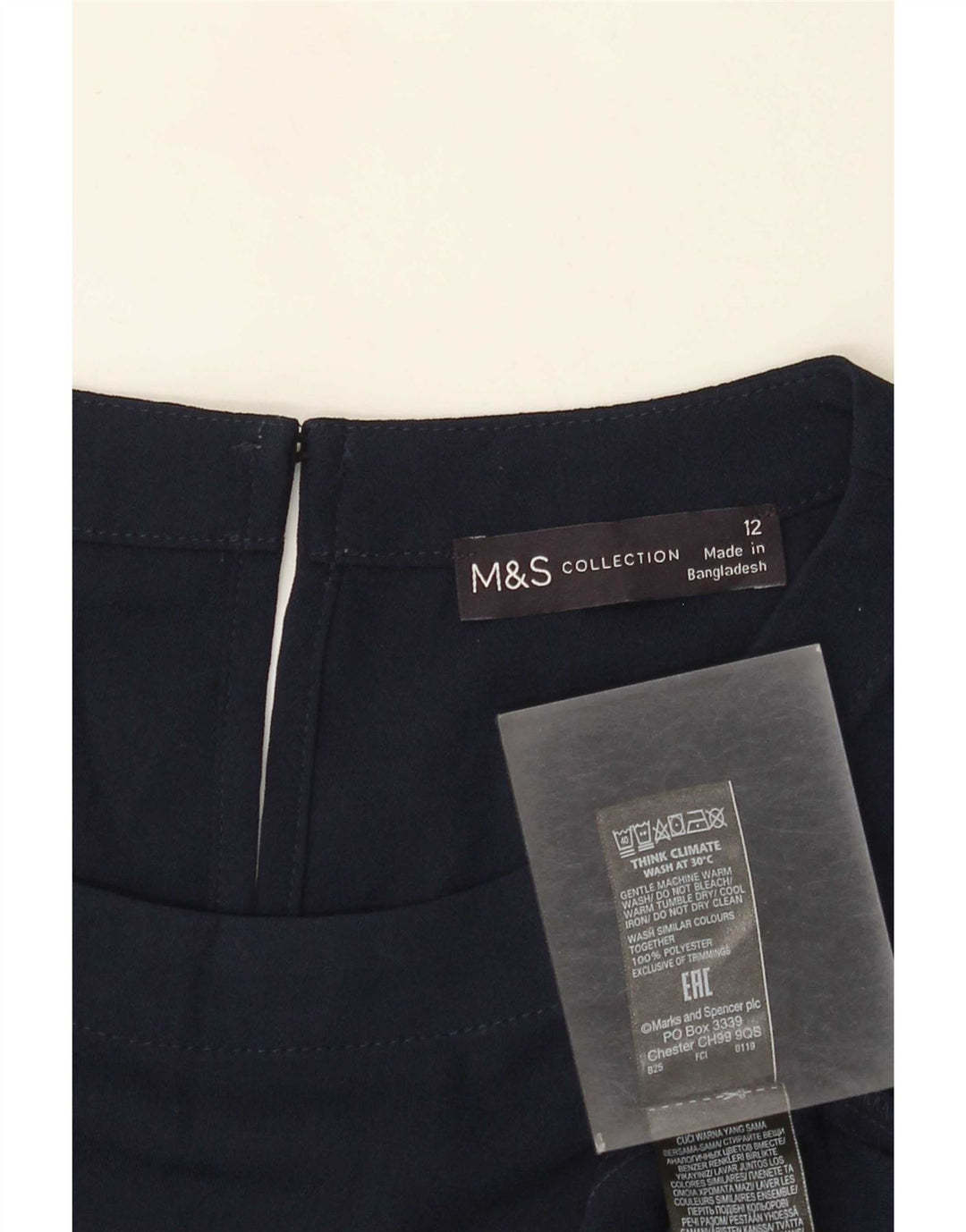 Rochie regulată pentru femei Marks & Spencer UK 12 Poliester mediu bleumarin