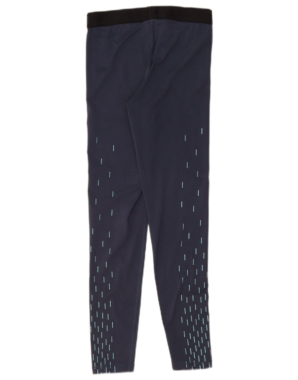 Leggings Nike Dri Fit Graphic pentru femei UK 12 Medium Bleumarin Geometric