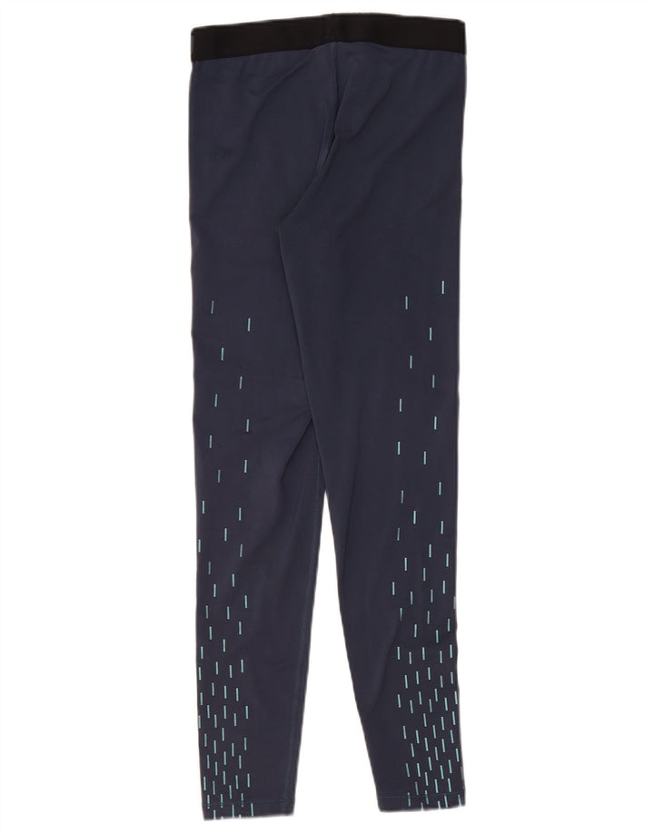 Leggings Nike Dri Fit Graphic pentru femei UK 12 Medium Bleumarin Geometric