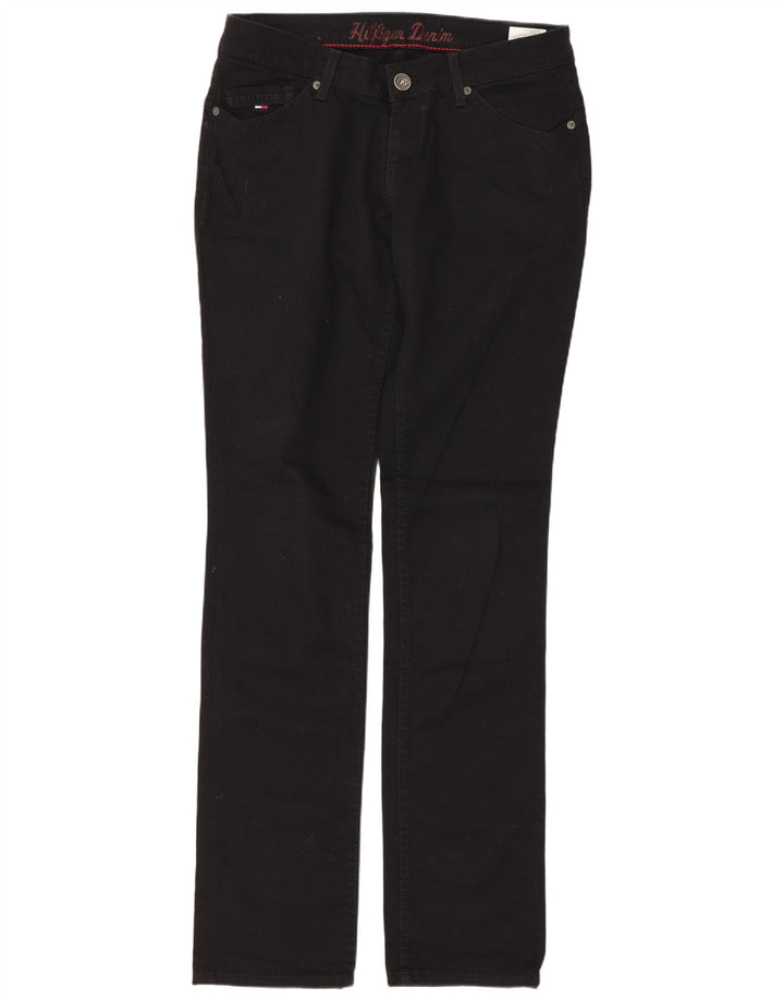 Pantaloni casual Tommy Hilfiger pentru femei cu talie joasă L30 L34 bumbac negru