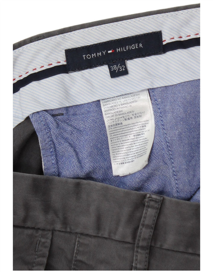 Pantaloni chino slim pentru bărbați Tommy Hilfiger W38 L32 bumbac gri
