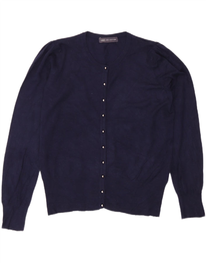 Pulover cardigan pentru femei Marks & Spencer UK 12 Medium Bleumarin Viscoză
