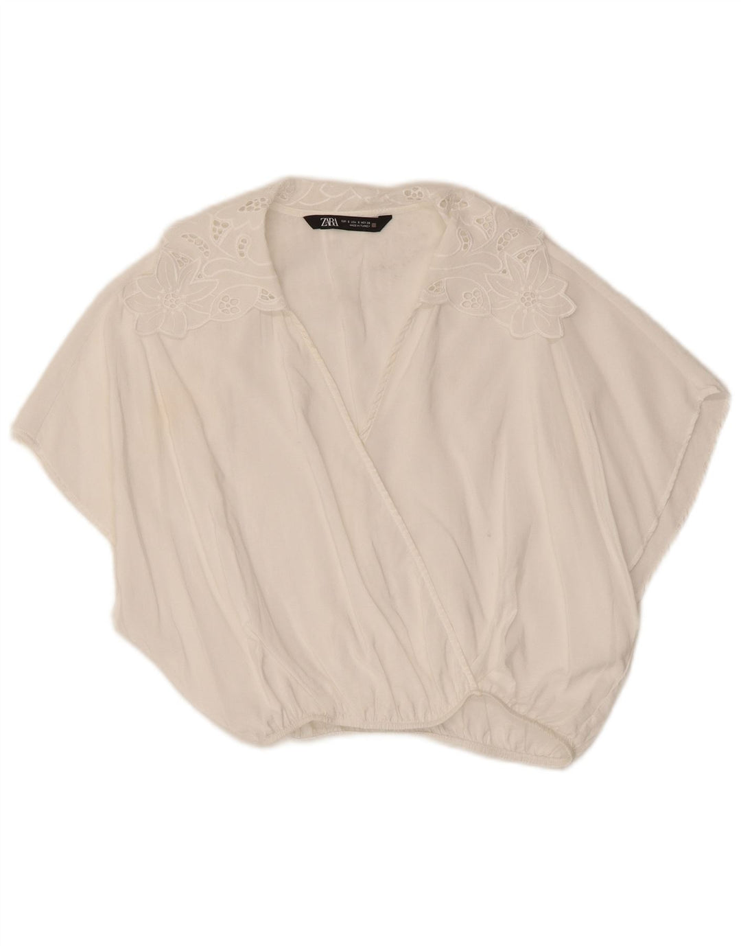 Bluză Crop pentru femei Zara UK 10 Small White