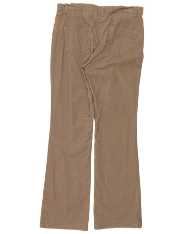 Marks & Spencer Pantaloni Bootcut pentru femei din velur UK 12 Medium W32 L30 Bej