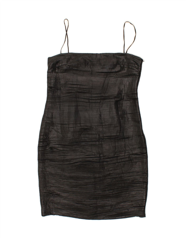 TRUSSARDI Womens Sleeveless Bodycon Dress IT 46 Large Black Polyester Vintage Trussardi and Second-Hand Trussardi from Messina Hembry 