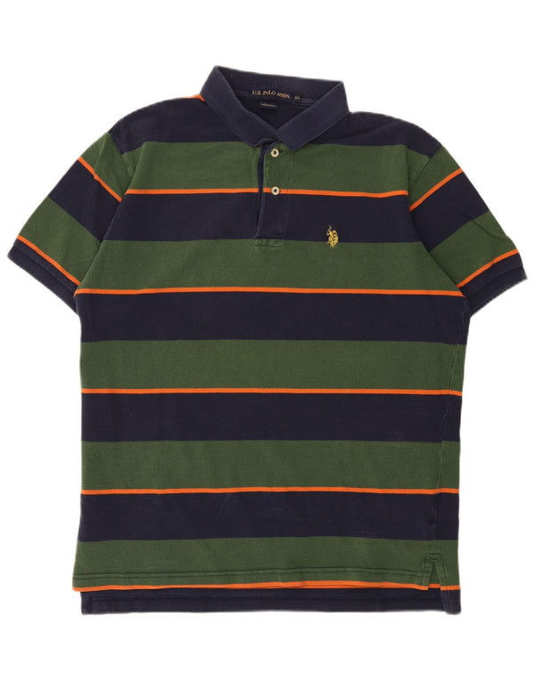 U.S. Polo Assn. Cămașă pentru bărbați XL, bumbac cu dungi verzi