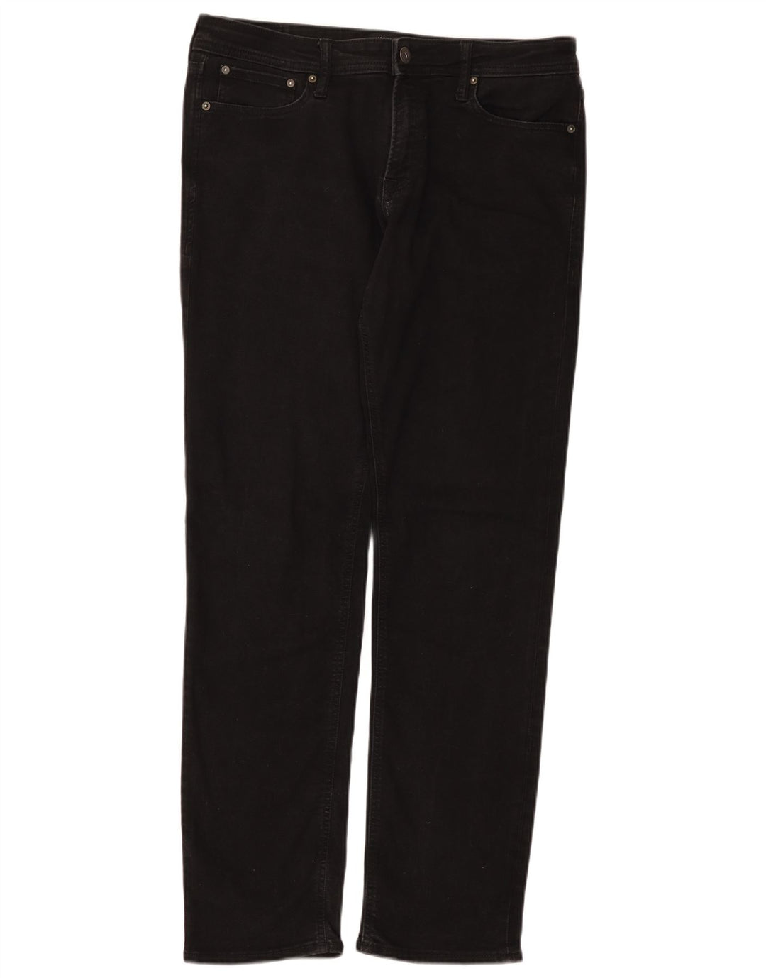 Blugi drepți pentru bărbați Jack & Jones W34 L34 bumbac negru