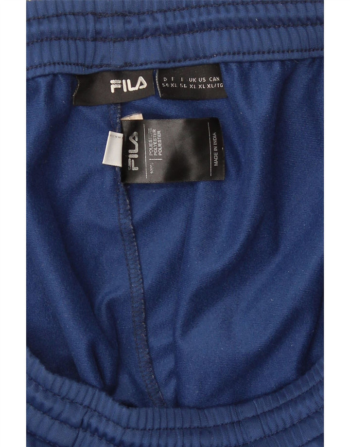 Pantaloni de trening Fila pentru bărbați XL, albastru, poliester color bloc