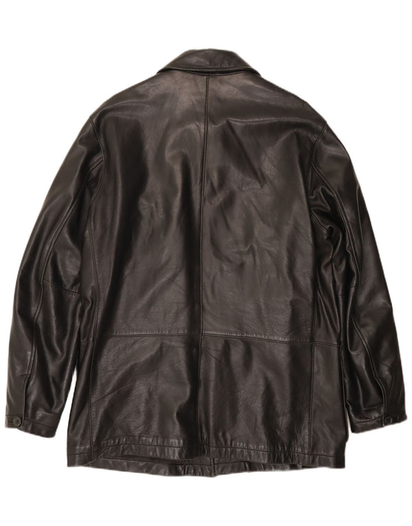 Jachetă de piele Anson's Herrenhaus pentru bărbați UK 38 Medium Black Leather