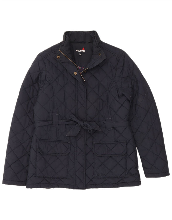Jachetă matlasată pentru femei MUSTO UK 14 mare, poliester bleumarin