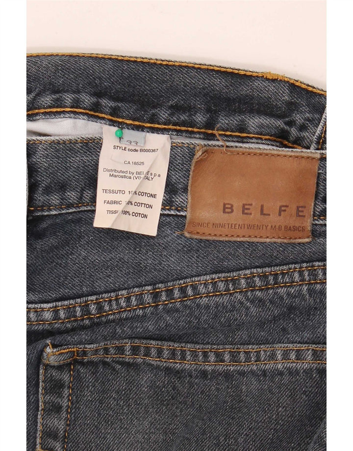 Blugi decupați Belfe pentru bărbați W33 L26 Bumbac albastru