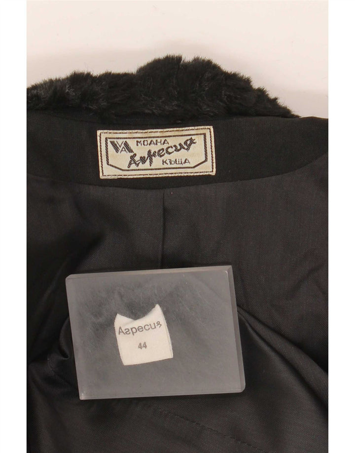 Jachetă vintage pentru femei cu 6 nasturi IT 44 Medium Black