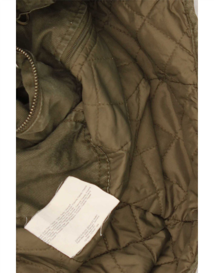Jachetă parka cu glugă pentru femei Esprit UK 8, bumbac kaki mic