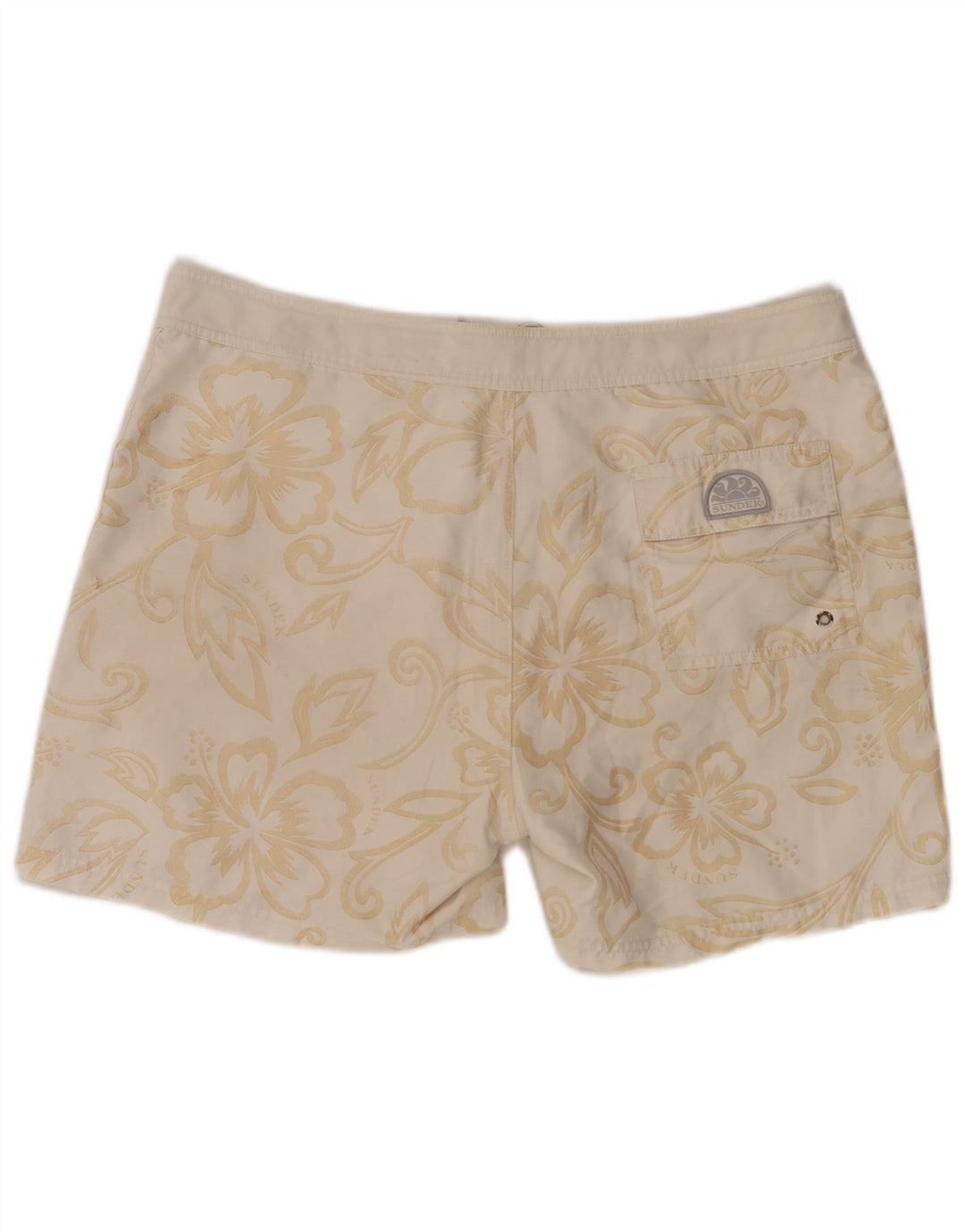 Sundek Pantaloni scurți de înot grafic pentru bărbați, mari, alb, din poliester floral