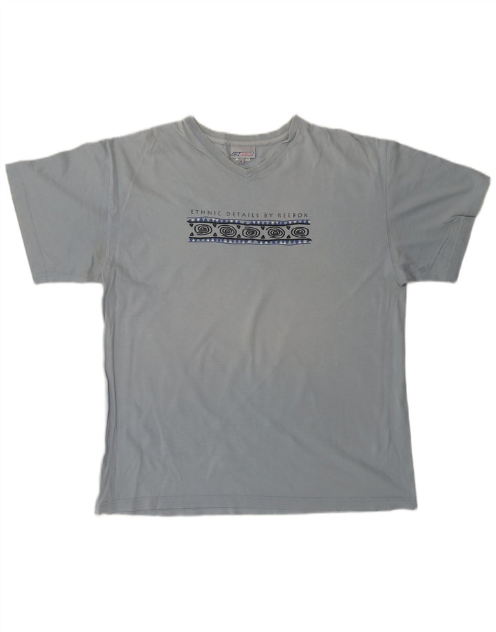 Tricou grafic REEBOK pentru bărbați Top mare din bumbac albastru