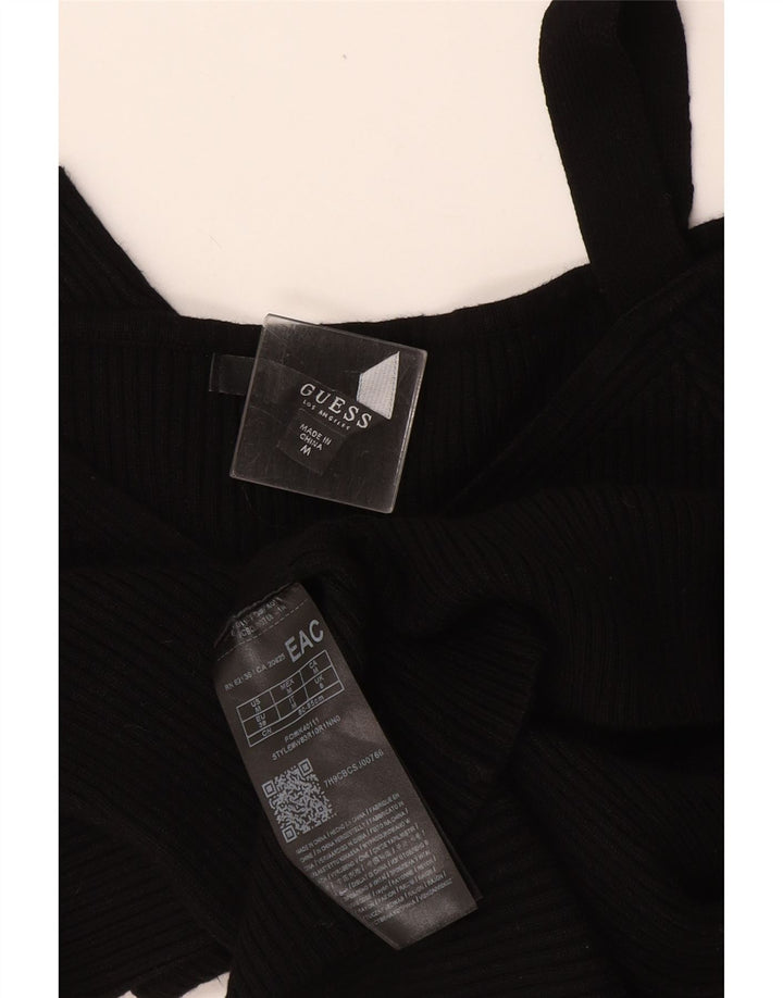 Top pentru femei Guess Crop Off Shoulder UK 8 Small Black Rayon