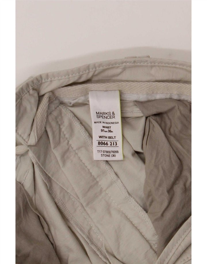 Bermude pentru bărbați Marks & Spencer Cargo, mari W36, bumbac, bej