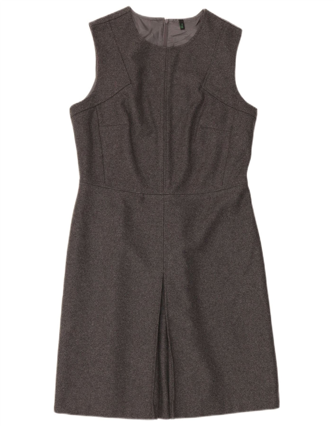 Rochie în formă de A fără mâneci Benetton pentru femei UK 14 Lână gri mediu