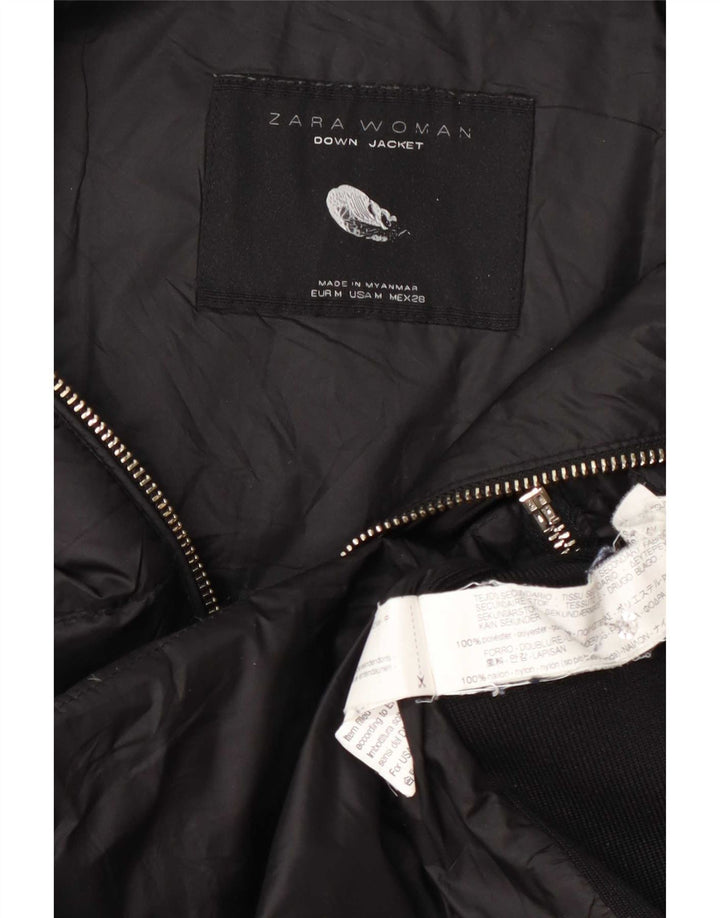 Gilet căptușit pentru femei Zara UK 12 Medium Black Poliester
