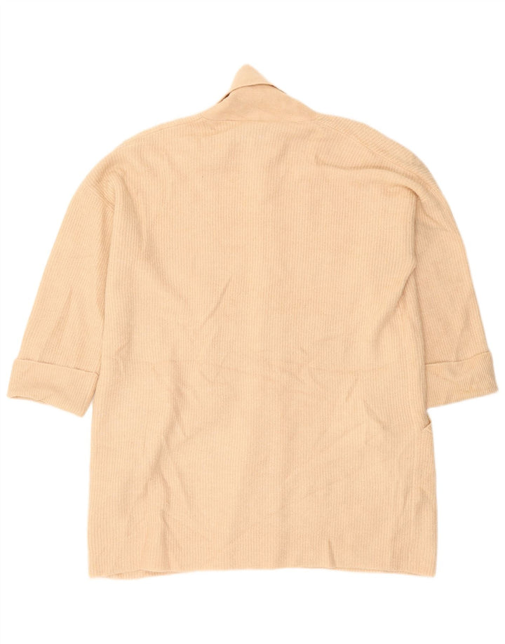 Jack Wills Pulover cardigan cu paragate supradimensionat pentru femei UK 10 Mic Bej