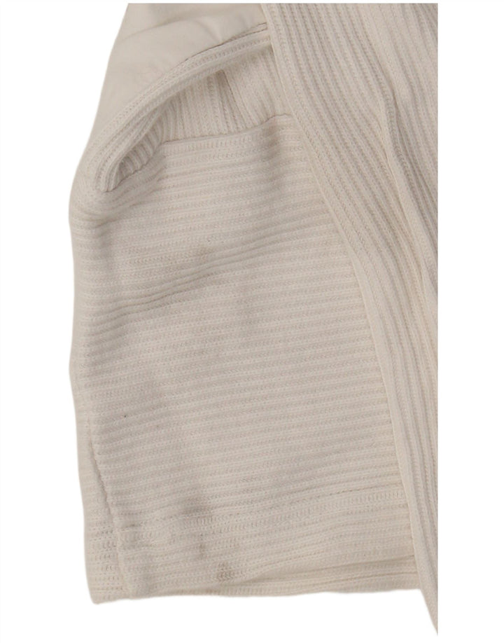 Pulover pentru femei Together Graphic cu fermoar și gât UK 10/12 Medium White