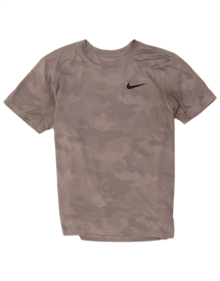 Tricou Nike pentru bărbați Dri Fit Top Medium Gri din poliester camuflaj